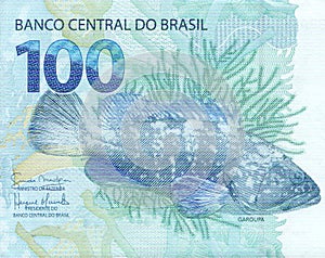 100 reais banknote from brazil photo