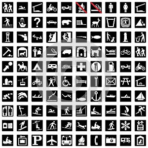 100 rekreační symboly 