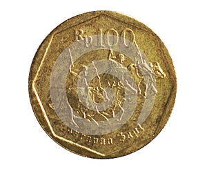 100 Rupiah coin, 1991~2003 - Third series, Bank of Indonesia