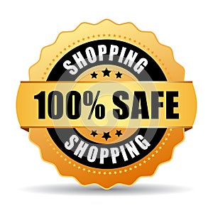 100 safe shopping gold seal