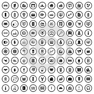 100 sales icons set, simple style