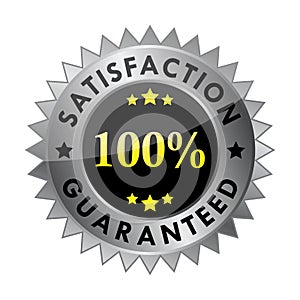 100% satisfaction guaranteed label