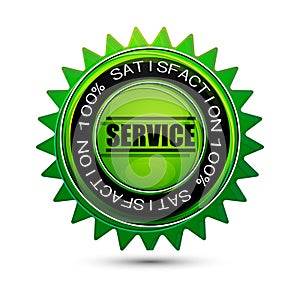 100% satisfaction service tag