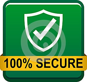 100 secure web button