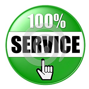 100% service button