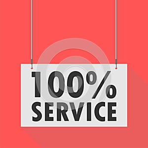 100 % service Hanging Sign