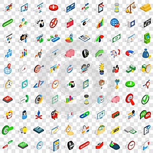 100 swap icons set, isometric 3d style