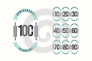 100 Th Anniversary Celebrations Elegant Vector Template Design Illustration