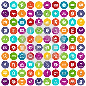 100 totalizator icons set color