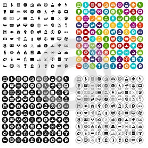 100 totalizator icons set vector variant