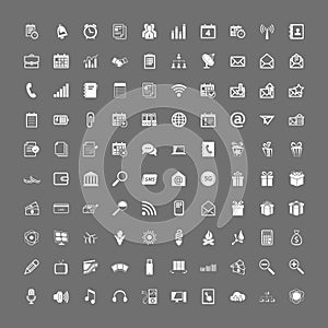 100 universal web icons set