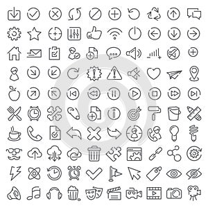 100 vector icons set