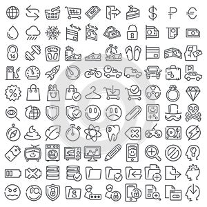 100 vector icons set