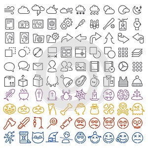 100 vector icons set