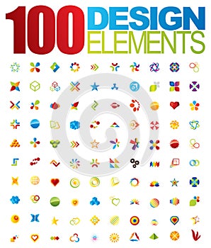 100 signo vectorial de una organización o institución a diseno elementos 
