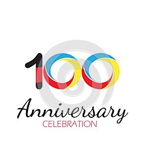 100 year anniversary celebration vector design template illistration