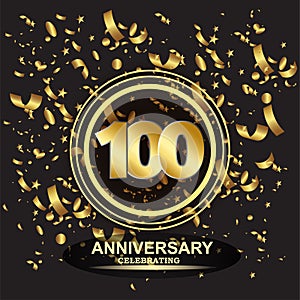 100 year anniversary logo template vector