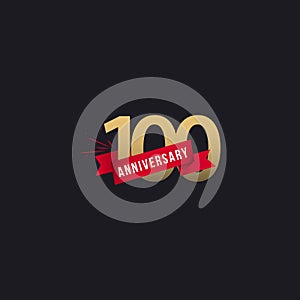 100 Year Anniversary Vector Design Illustration