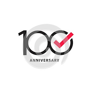 100 Year Anniversary Vector Template Design Illustration