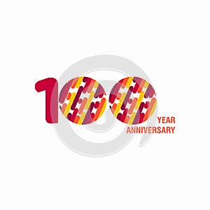 100 Year Anniversary Vector Template Design Illustration