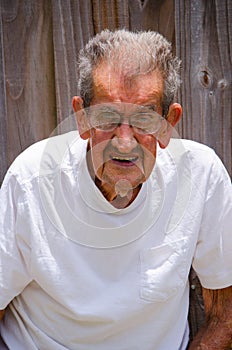 100 year very old centenarian senior man