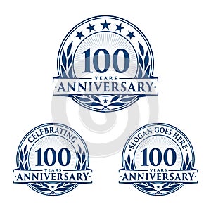 100 years anniversary design template. Anniversary vector and illustration. 100th logo.