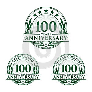 100 years anniversary design template. Anniversary vector and illustration. 100th logo.