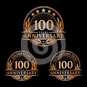100 years anniversary design template. Anniversary vector and illustration. 100th logo.