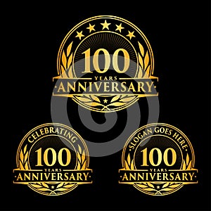 100 years anniversary design template. Anniversary vector and illustration. 100th logo.