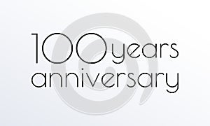 100 years anniversary icon. 100th celebrating logo. Design element or banner for birthday, invitation, wedding jubilee. Vector