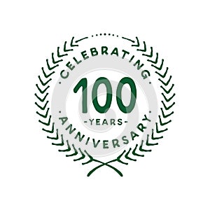 100 years design template. 100th vector and illustration