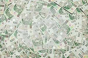 100 zloty banknotes - Polish currency