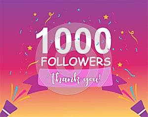 1000 followers post for celebrating 1000 followers in social media