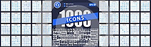 1000 Icon Pack business and education, grocery, black friday, whatsapp, christmas