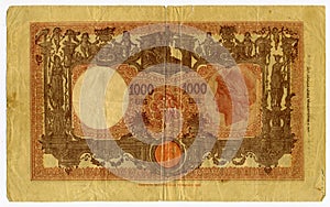 1000 Lira banknote photo