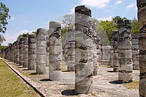 1000 pillars at Chichen Itza