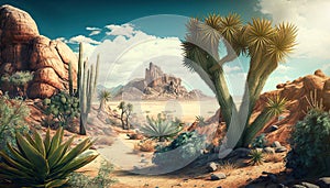 10000 BC desertic landscape background
