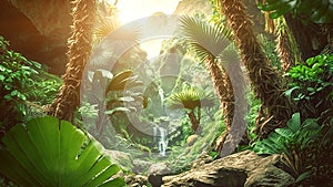 10000 BC tropical forest background