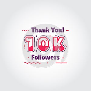 10000 Thank You Followers Vector For Media Social Design