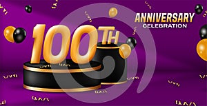 100th anniversary celebration banner.