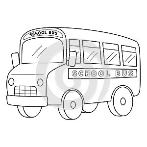 100th Day Of School Bus Isolated Coloring Page