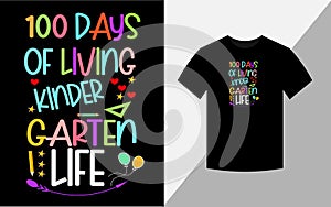 100th days of living kindergarten, t-shirt design