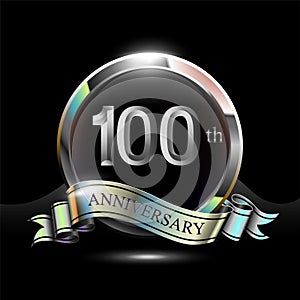 100th silver anniversary logo