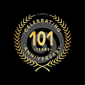 101 years design template. 101st vector and illustration