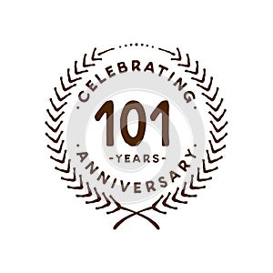 101 years design template. 101st vector and illustration