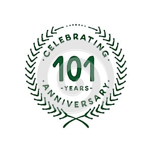 101 years design template. 101st vector and illustration