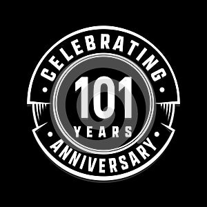 101years anniversary logo template. 101st vector and illustration.
