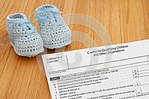 1040 tax form 8812 us individual income tax child tax credit schedule with baby booties