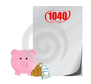 1040 taxes on profits savings profits concept