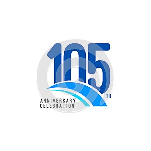 105 Year Anniversary Celebration Vector Template Design Illustration